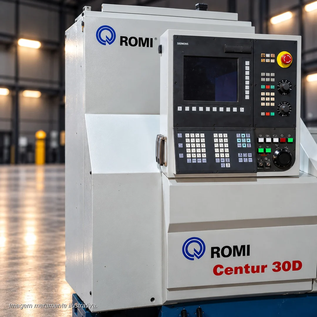 Torno CNC Romi Centur 30D V4.0 com comando Siemens Sinumerik 802D sl — Venda FNF São Paulo